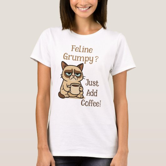 T-shirt Feline Grumpy (Devant)
