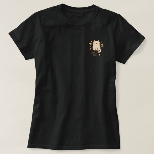 T-shirt Feline in Bloom (Design devant)