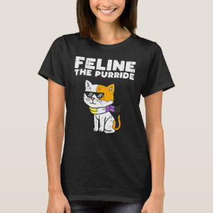 T-shirt Féline Le Genre D'Indicateur Non Binaire De Purrid