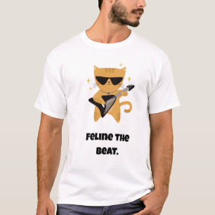 T-shirt Feline the beat/Funny Cat