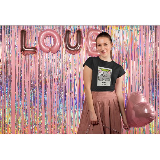 T-shirt Feline the Love Chat Pun à thème et Vibes positive