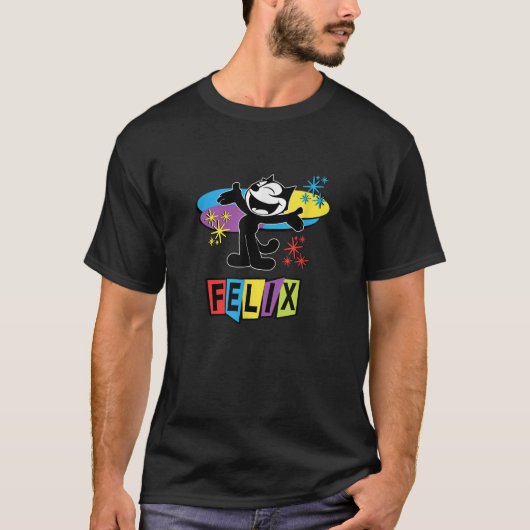 T-shirt Felix Cat Comics Retro Futurist TV dans Joyful Hap (Devant)
