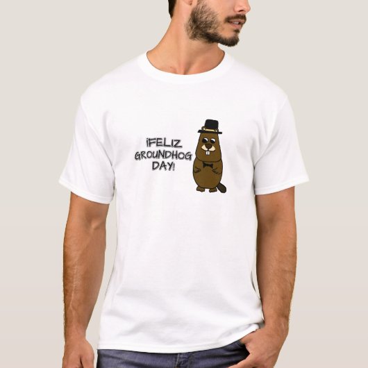 T-shirt Feliz Jour de la Marmotte ! (Devant)