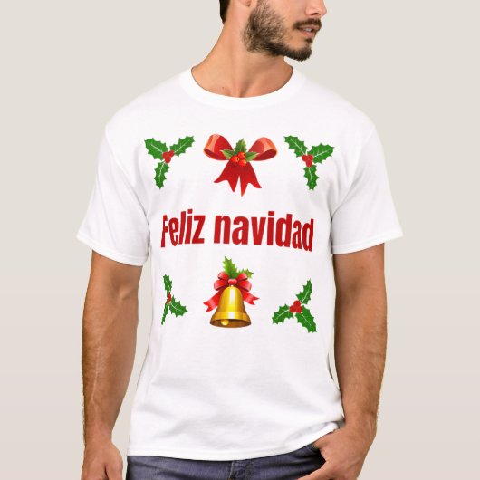 T-shirt Feliz navidad - chemise mens (Devant)