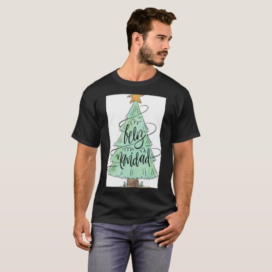 T-shirt Feliz Navidad Christmas Tree T Shirt (Devant entier)