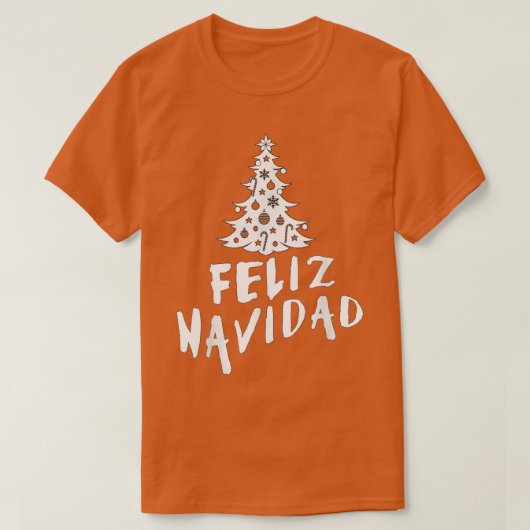 T-shirt Feliz Navidad Happy Christmas en Espagne  (Design devant)