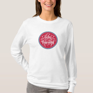 T-shirt Feliz Navidad Joyeux Noël Moderne Fêtes Espagnoles