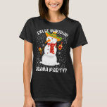 T-shirt Feliz Navidad Juana Mexican Christmas Snowman<br><div class="desc">Vous aimez la saison de Noël avec le Père Noël, rennes de nez rouge, cadeaux sous l'arbre, flocon de neige, faux-pied, pain d'épices, elfe et chants noël - cette chemise de Noël est pour vous. Cette chemise est aussi un cadeau idéal pour vos amis et votre famille bien-aimée pour faire...</div>