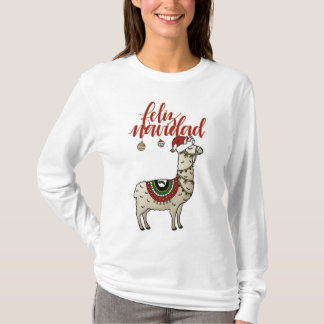 T-shirt Feliz Navidad Llama