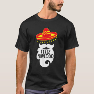 T-shirt Feliz Navidad Père Noël Design Fiesta Christmas T