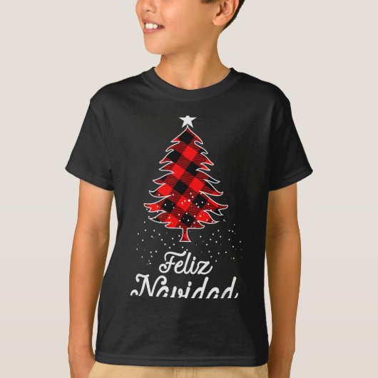 T-shirt Feliz Navidad Shirts Family - Christmas Trees Buff (Devant)
