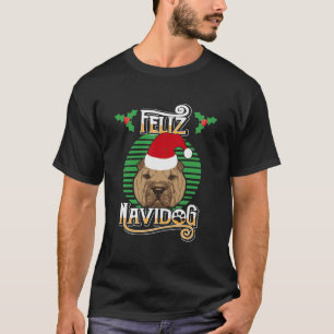 T-shirt Feliz Navidog Shar Pei Chien Joyeux Noël