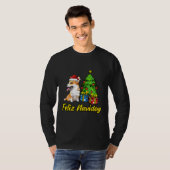 T-shirt Feliz Navidog Welsh Corgi Santa Hat Noël (Devant entier)