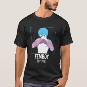 T-shirt Fem anime japonais travestissement