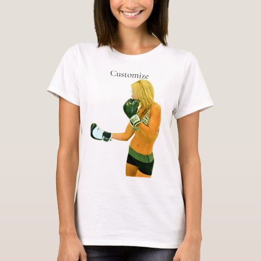 T-shirt Female Fitness Model boxing Thunder_Cove (Devant)