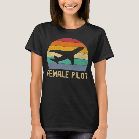 T-shirt Female Pilot Definition Aviation (Devant)