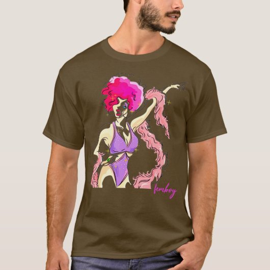 T-shirt Femboy Crossvaischer Drag Queen (Devant)