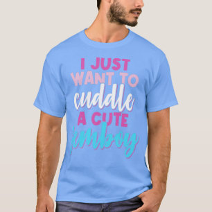 T-shirt Femboy Je Veux Juste Câbler Avec Un Gi Femboy Mign