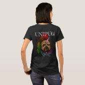 T-shirt femelle d'Unipug (noir) (Dos entier)