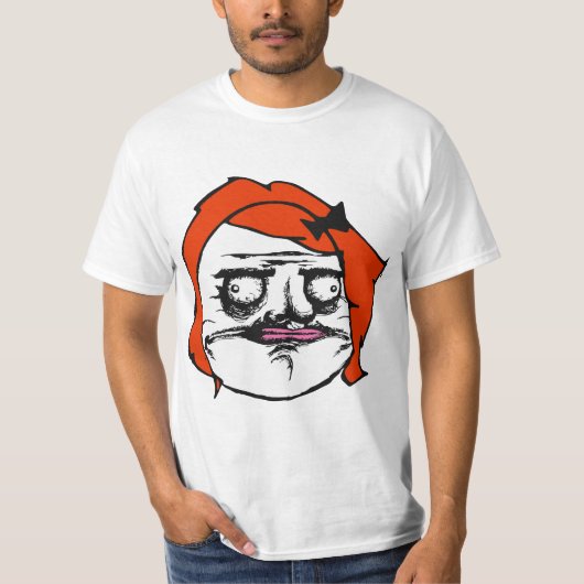 T-shirt Femelle rouge je visage comique Meme de rage de (Devant)