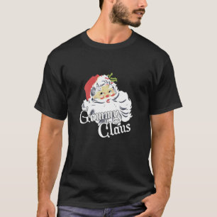 T-shirt Femen Funny Père Noël Gammy Claus Snowflake Leopar