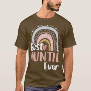 T-shirt Femen Heart Boho Rainbow Meilleure Tante Jamais Mè