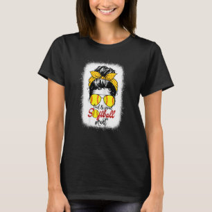 T-shirt Femen Loud & Fier Softball Tante Messy Bun Leopar