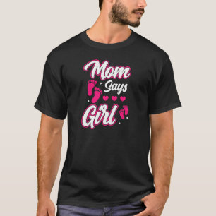 T-shirt Femen maman dit fille Genre révéler bébé annonce