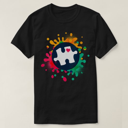 T-shirt Femen Sensibilisation sur l'autisme Puzzle Pièce A (Design devant)