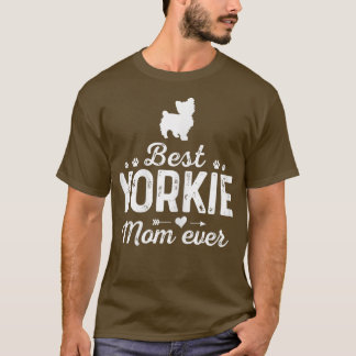 T-shirt Femen Yorkie Maman toujours Drôle Chien Mama Meill