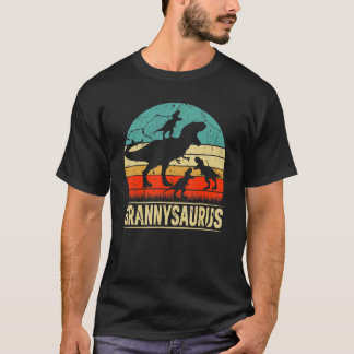 T-shirt Femens Granny Dinosaur Rex Grannysaurus 3 Enfants