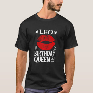 T-shirt Femens Leo Anniversaire Reine Lèvres rouges