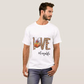 T-shirt Femens Love Gaga Vie Citrouille Automne Halloween (Devant entier)