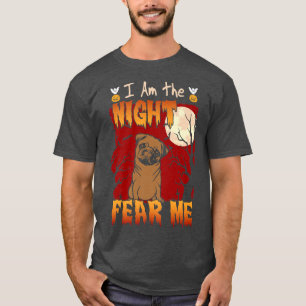 T-shirt Femens Scary Halloween chien carlin amant porte fu