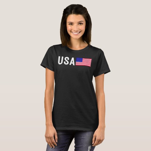 T-shirt féminin de la fierté des États-Unis (Devant entier)