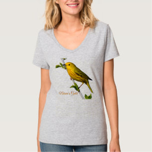 T-shirt féminin de la Paruline jaune "L’or de la n