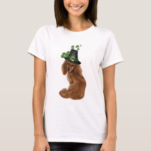 T-shirt féminin de la Saint Patrick's Day Dachshun