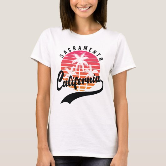 T-shirt féminin de Sacramento, Californie (Devant)