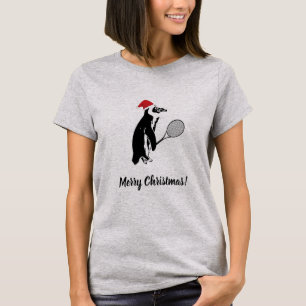 T-shirt féminin de tennis de Noël
