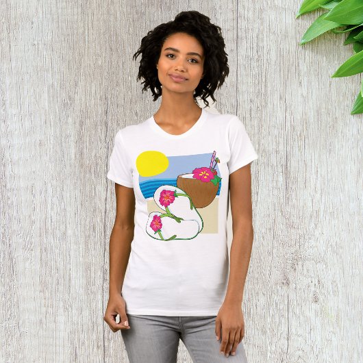 T-shirt féminin de vacances tropicales