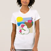 T-shirt féminin de vacances tropicales (Devant)
