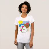 T-shirt féminin de vacances tropicales (Devant entier)