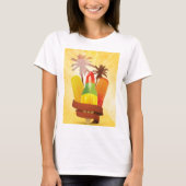 T-shirt féminin d'été tropical (Devant)