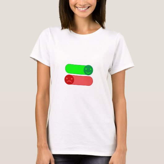 T-shirt féminin Emoji Mood Switch (Devant)