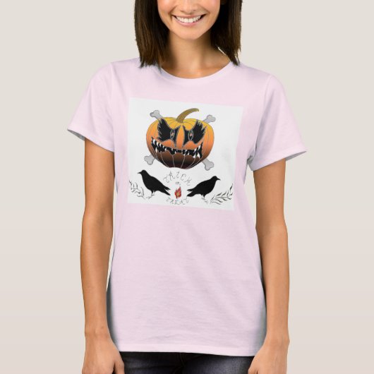 T-shirt féminin Halloween primitif (Devant)