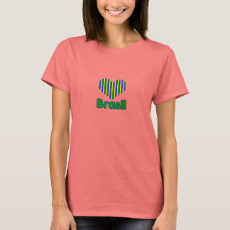 T-shirt Féminin I love Brésil