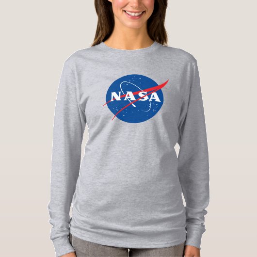 T-shirt féminin Iconic NASA (gris lune) (Devant)