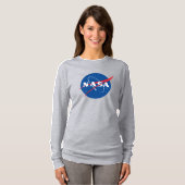 T-shirt féminin Iconic NASA (gris lune) (Devant entier)