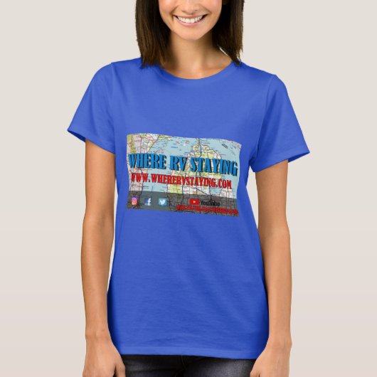 T-shirt féminin là où RV reste (Devant)
