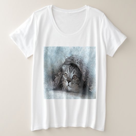 T-shirt féminin Masqué Kitten Plus Taille 4x (Design devant)